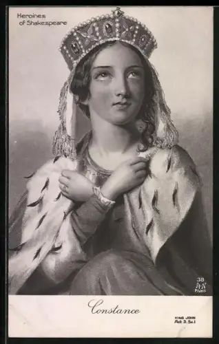 AK Constanze glancing upward, Heroines of Shakespeare