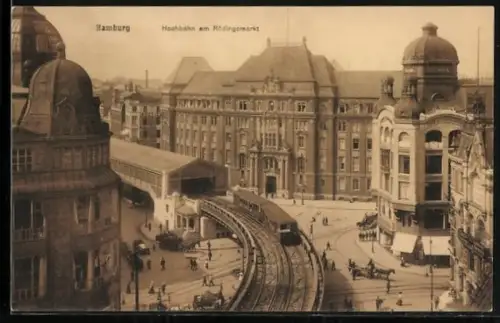 AK Hamburg, Hochbahn am Rödingsmarkt