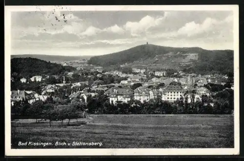 AK Bad Kissingen, Blick vom Stationsberg