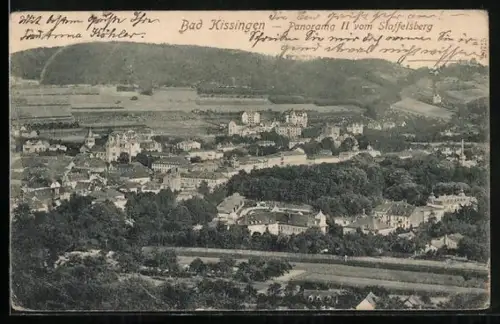 AK Bad Kissingen, Panorama II vom Staffelsberg