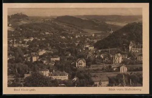 AK Bad Kissingen, Blick vom Staffelsberg