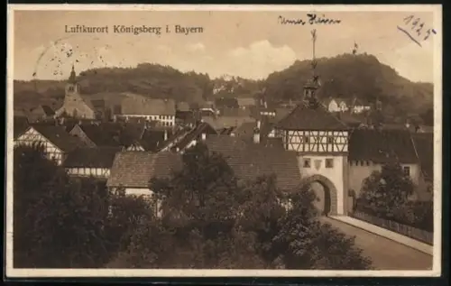 AK Königsberg i. Bayern, Stadttor und Stadtansicht