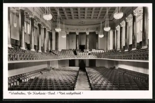 AK Wiesbaden, Grosser Kurhaus-Saal, neu aufgebaut
