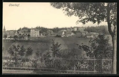 AK Oberhof / Thüringen, Panoramaansicht des Ortes mit Villen und Hotels