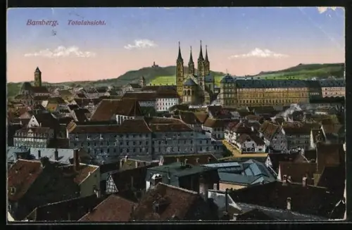 AK Bamberg, Totalansicht mit Kirche