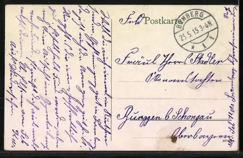 AK Bamberg, Totalansicht mit Kirche