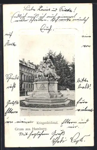 AK Hamburg-Neustadt, Kriegerdenkmal