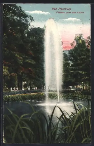 AK Bad Harzburg, Fontäne unter den Eichen