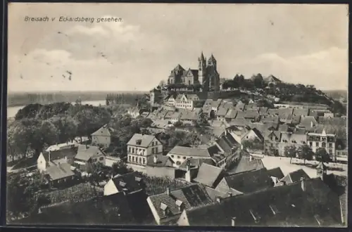 AK Breisach, Ortsansicht vom Eckardsberg aus