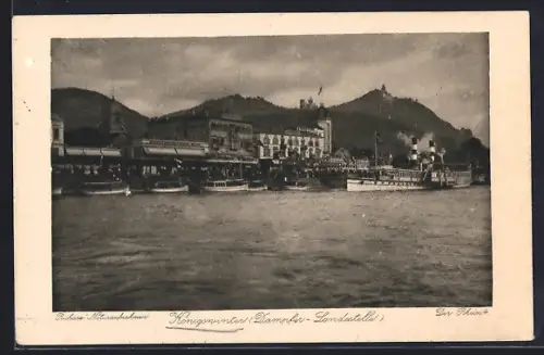 AK Königswinter, Dampfer-Landestelle