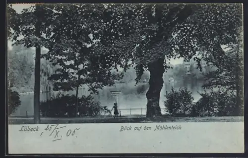 AK Lübeck, Blick auf den Mühlenteich
