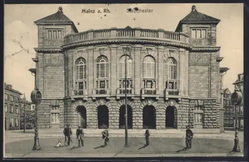 AK Mainz a. Rh., Stadttheater