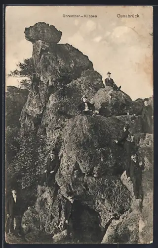AK Osnabrück, Dorenther Klippen mit Wanderern