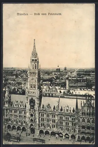 AK München, Blick vom Petersturm