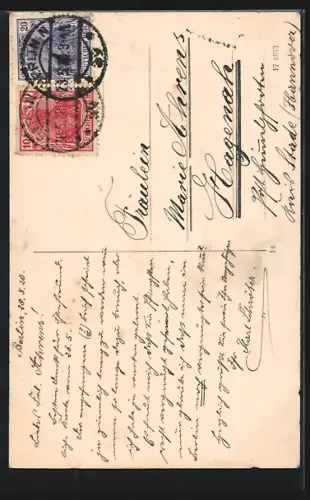 AK Stuttgart, Johanneskirche mit Feuersee