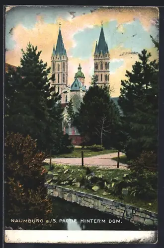 AK Naumburg / Saale, Partie hinterm Dom