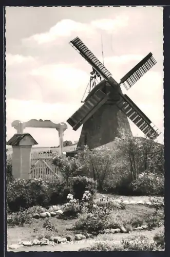 AK Insel Amrum, Mühle, Heimatlosen-Friedhof