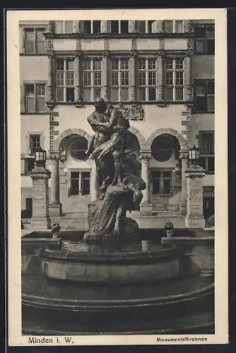 AK Minden i. W., Monumentalbrunnen