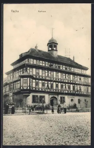 AK Vacha, Rathaus u. Denkmal