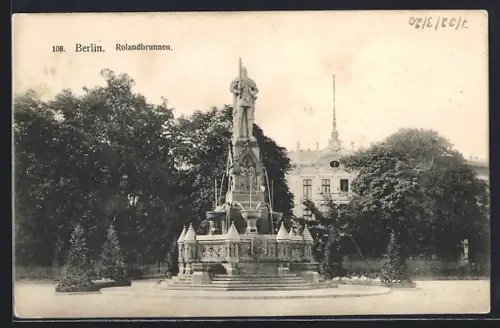 AK Berlin-Tiergarten, Rolandbrunnen