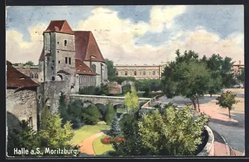 Künstler-AK Halle a. S., Moritzburg