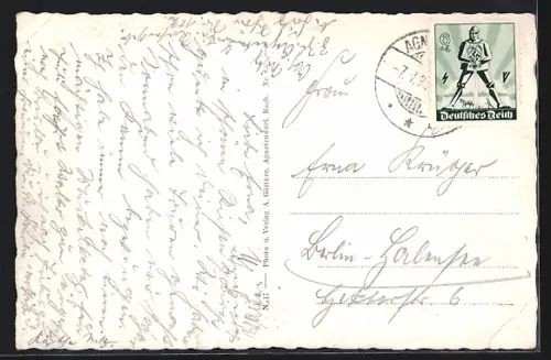 AK Agnetendorf, Gerhart Hauptmanns Villa, Landschaft