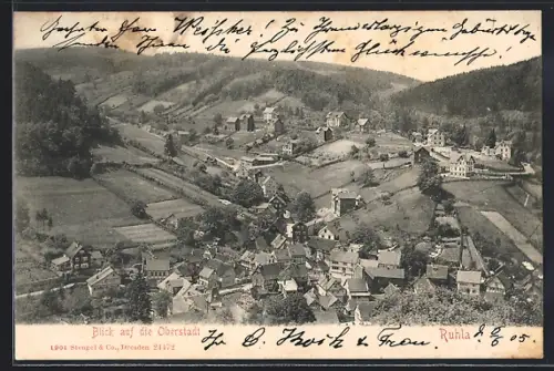 AK Ruhla, Blick auf die Oberstadt