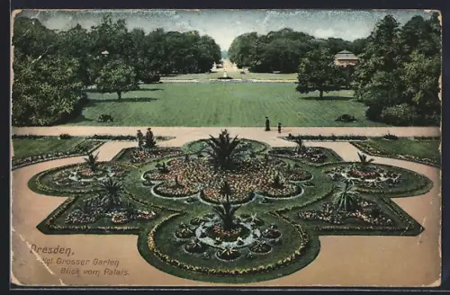 AK Dresden, Königlicher Grosser Garten, Blick vom Palais