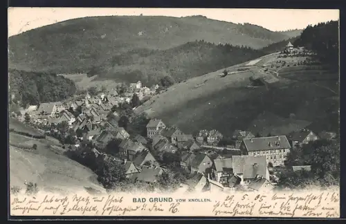 AK Bad Grund, Ortsansicht vom Knollen