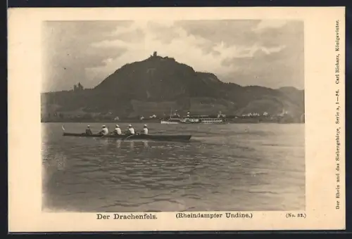 AK Königswinter, Drachenfels, Rheindampfer Undine