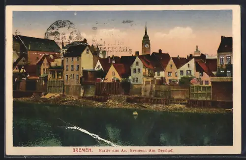 AK Bremen, Partie aus Alt-Bremen am Teerhof