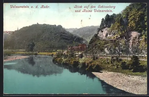 AK Volmarstein a. d. Ruhr, Schlossberg, Ruine Volmarstein, Gasthof Weiherg