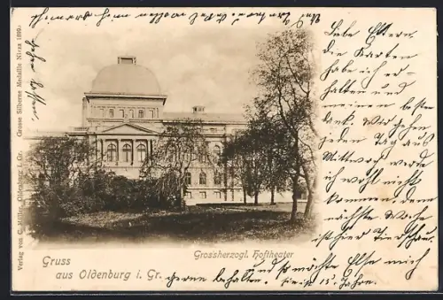 AK Oldenburg i. Gr., Grossherzogl. Hoftheater