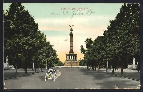 AK Berlin-Tiergarten, Siegesallee, Siegessäule