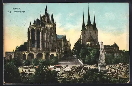 AK Erfurt, Dom, Severikirche, Denkmal