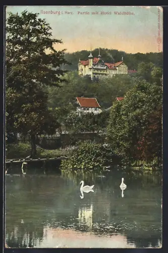 AK Ilsenburg i. Harz, Partie mit Hotel Waldhöhe