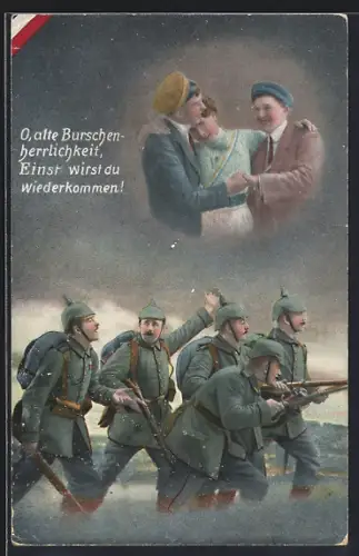 AK Studenten treffen sich wieder, Soldaten in Uniformen