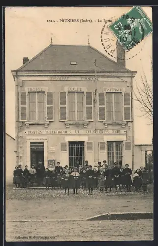 AK Pruniers /Indre, La Poste