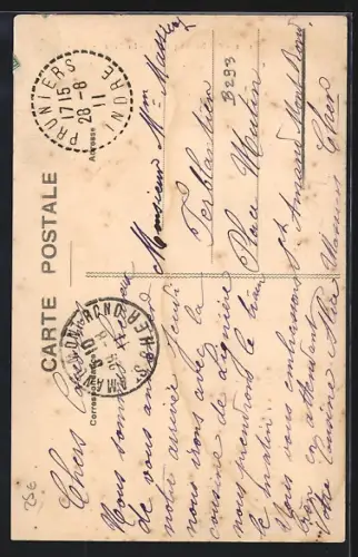 AK Pruniers /Indre, La Poste