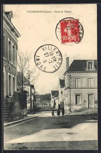AK Villentrois /Indre, Place de l`Eglise