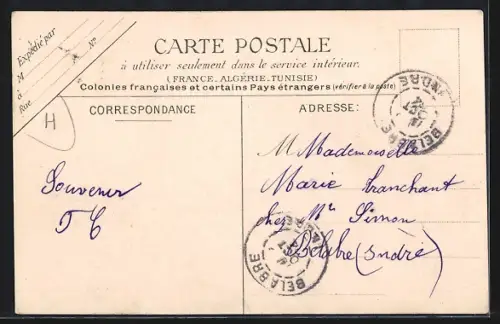 AK Prissac, Place de la Mairie