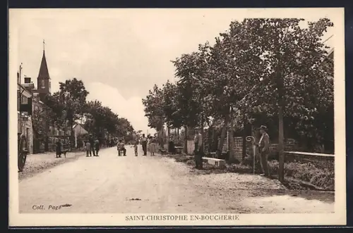 AK Saint-Christophe-en-Boucherie, Rue, Eglise