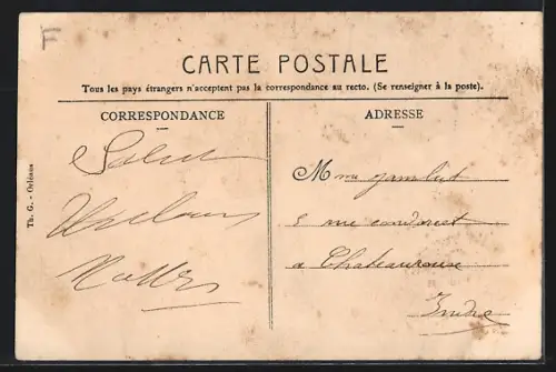 AK Issoudun, Teilansicht, Ortspartien, Turm, Rosen