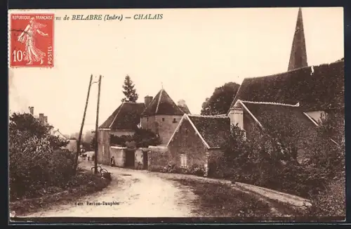 AK Belabre /Indre, Chalais, Rue, Eglise