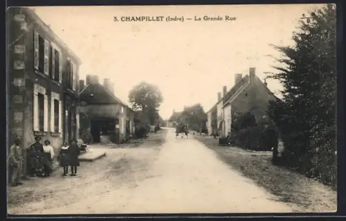 AK Champillet /Indre, La Grande Rue
