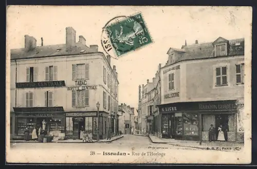 AK Issoudun, Rue de l`Horloge, Strassenpartie