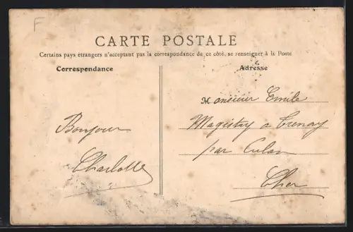 AK Issoudun, Rue de l`Horloge, Strassenpartie