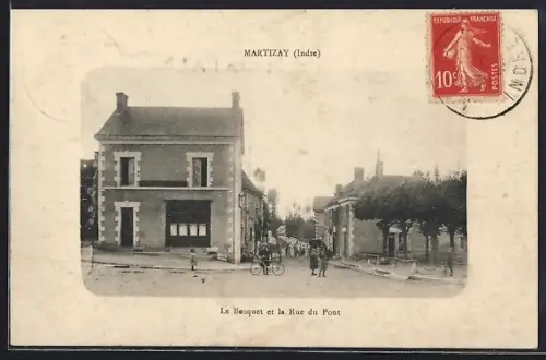 AK Martizay /Indre, Le Bosquet et la Rue du Pont