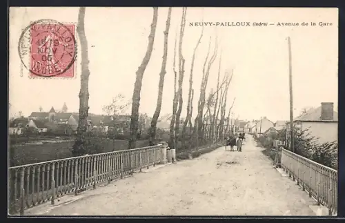 AK Neuvy-Pailloux /Indre, Avenue de la Gare