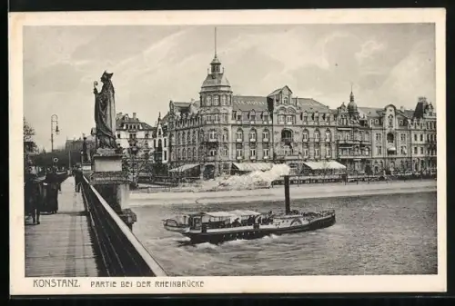 AK Konstanz, Partie bei der Rheinbrücke